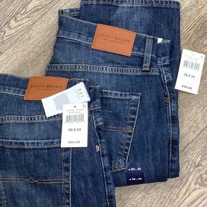 Mens Lucky Jeans straight 221 size 30x34 NWT, never worn! Two Pair